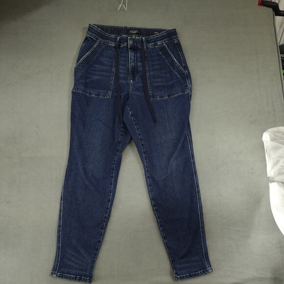 Judy Blue Jeans Drawstring Denim Joggers Straight JB88779‎ Dark Wash Size 14W - Picture 1 of 10